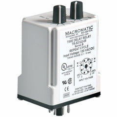 Macromatic TR-54121-09 Time Delay Relay | Plug-in | On Delay/Off Delay | 240 VAC | 10A DPDT | 1.2-120 Sec. Timing  | Blackhawk Supply