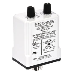 Macromatic TR-54622-05 Time Delay Relay | Plug-in | On Delay/True Off Delay | 120V AC/DC | 10A DPDT | 0.1-10 Sec. Timing  | Blackhawk Supply