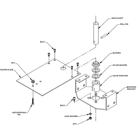 Belimo UBSP0004 Custom BV Retrofit kit | Single mount actuator  | Blackhawk Supply