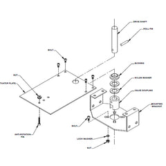 Belimo UBSP0004 Custom BV Retrofit kit | Single mount actuator  | Blackhawk Supply