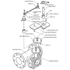 Belimo UFLK4700 Retrofit Kit | 3W 2" Flowseal 150# w/GM  | Blackhawk Supply