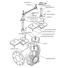 Belimo UFLK4702 Retrofit Kit | 3W 2" Flowseal 150# w/ 2*A  | Blackhawk Supply