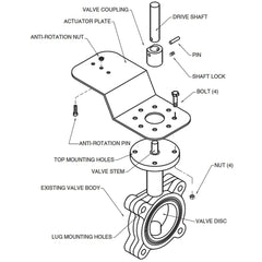 Belimo UFSP0000 2-WAY BFV RETRO-FIT KIT SINGLE BELIMO  | Blackhawk Supply