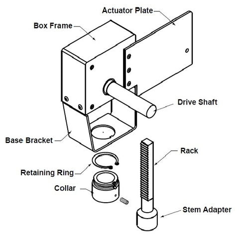 Belimo UGLK-STM-1501 Stem adapter for Warren UGLK's 3/8-24" threads  | Blackhawk Supply