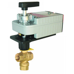 Honeywell VBN3ACPXE301 CONTROL BALL VALVE WITH ELECTRIC ACTUATOR - 1/2 IN. NPT - 3-WAY - 0.59 CV  - PLATED BRASS TRIM - DCA PROFILE - MODULATING (FAIL-SAFE A-AB OPEN) WITH 1 METER CABLE - 24 VAC  | Blackhawk Supply