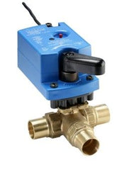 Johnson Controls VG1875CP+9A4IGA 1" THREE-WAY BALL VALVE;; 18.7 CV; SWEAT END CONN; SS TRIM; NON-SPRIG RTN;  | Blackhawk Supply