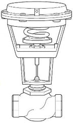 Schneider Electric VK4-7213-611-4-10 VB: 1-1/2 in, 2W, Globe, STR, NPT, UO, BR, 28 cv, 170 PSI; Act (MK-6601): Pneu, 2Pos/Prop, 3-8 PSIG, SR, NO, Air NPT, Linear, N1, PP  | Blackhawk Supply