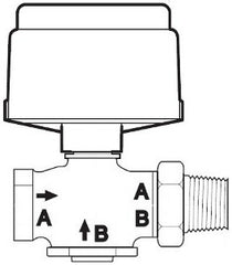 Schneider Electric VK-7221-203-4-01 VB: 1/2 in, 2W, Globe, STR, NPT, UC, BR, 0.4 cv, 50 PSI; Act (MK-2690): Pneu, 2Pos/Prop, Slt PSIG, SR, NC, Air NPT, Linear, N1  | Blackhawk Supply