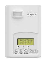 VT7350F5531P | Fan Coil Unit Controller: 2 Analog 0-10V Outputs, With Humidity, PIR Cover Installed, Commercial Interface. | Viconics