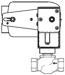 Schneider Electric VS-7213-537-4-02 VB: 1/2 in, 2W, Globe, STR, NPT, UO, BR, 1.3 cv, 250 PSI; Act (MS40-7043-501): Elec, Prop, SR, NO, 24 VAC/VDC, Plen, 35 in-lb, Rotary, SPDT, N2  | Blackhawk Supply