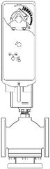 Schneider Electric VS-9313-556-5-12 VB: 2-1/2 in, 3W Mix, Globe, FLG, UC, BR, 74 cv, 33 PSI; Act (MS41-7153): Elec, Prop, SR, NC, 24 VAC/VDC, App, 133 in-lb, Rotary, N1/N2  | Blackhawk Supply