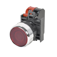C3 Controls W22IPB-FR-FM24LR-10/01 W22IPB-FR-FM24LR-10/01 - W22 IPB, Flush Cap Red, 24V FV, LED RD, 1 NO / 1 NC  | Blackhawk Supply