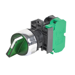 C3 Controls W22IS2-ILG-FM24LG-10 W22IS2-ILG-FM24LG-10 - W22 ISS, 2 POS, Lever Green Handle, 24V FV, LED GN, 1 NO  | Blackhawk Supply