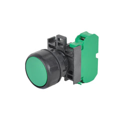 C3 Controls W22PB-FG-10/01 W22PB-FG-10/01 - W22 PB, Flush Cap Green, 1 NO / 1 NC Contacts  | Blackhawk Supply