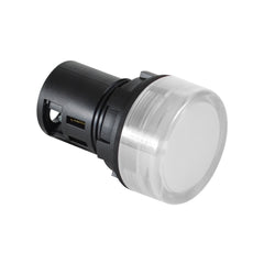 C3 Controls W22UNR-24LW-WNLC W22UNR-24LW-WNLC - 22mm Unibody Non-relampable LED Light, 24V AC/DC, White LED, Clear UNR Lens  | Blackhawk Supply