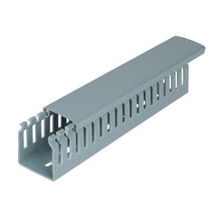 C3 Controls WD-B25X100N WD-B25X100N - WD5 (SPQ 18) Wiring Duct & Cover, W: 25mm (0.98") x H: 100mm (3.94"), Narrow (Thin) Slot, Grey Pack of 25 | Blackhawk Supply