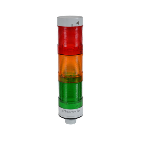 C3 Controls WTL-50P3-MCFBFS3 WTL-50P3-MCFBFS3 - Ser B, BTO, World Tower Light, 50mm Diameter, Direct Plastic Base, 24V AC/DC, 2 Tier Assembly, Flashing LED Light Module  Blue, Intermittent Sound Module.  | Blackhawk Supply