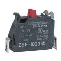 ZBE1023 | Single contact block for head Dia 22 1NC silver alloy Faston connector Pack of 5 | Square D by Schneider Electric