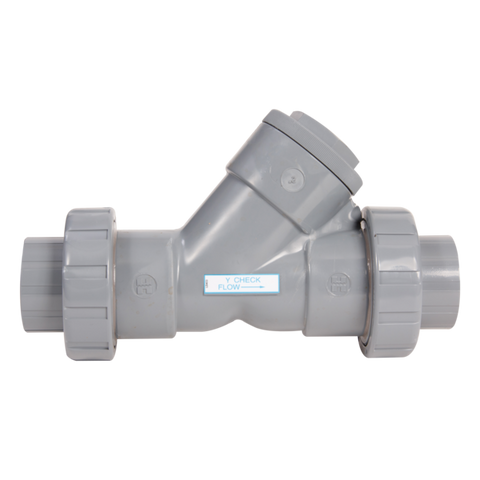 Hayward YC20125TEU 1-1/4" CPVC True Union Y-Check Valve w/EPDM o-ring seal, threaded end connections  | Blackhawk Supply
