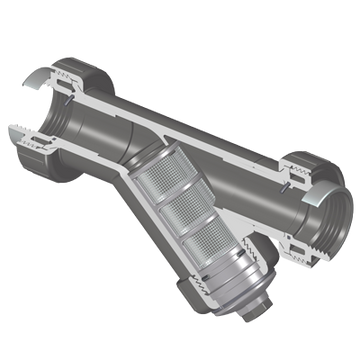 Spears YS2BP8-005SR 1/2 PVC T/U Y STRAINER SR/FPT EPDM P8MSH  | Blackhawk Supply