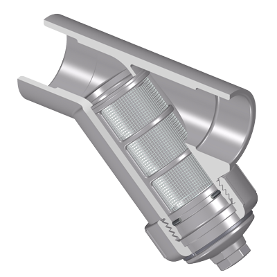 Spears YS32C8-005C 1/2 CPVC WYE STRAINER SOCKET FKM C8 MESH  | Blackhawk Supply