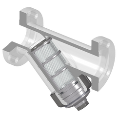 Spears YS33P8-005CL 1/2 PVC CL Y-STRAINER FLANGED FKM P8MESH  | Blackhawk Supply