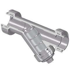 Spears YS3AC8-010C 1 CPVC TRUE UNION WYE STRAINER SOCKET FKM C8 MESH  | Blackhawk Supply