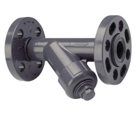 Spears YS33P30-005CL 1/2 PVC CL Y-STRAINER FLANGED FKM P30MSH  | Blackhawk Supply