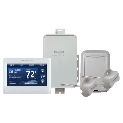 Resideo YTHX9421R5127WW WHITE FRONT/WHITE SIDES PRESTIGE 2-WIRE IAQ KIT WITH REDLINK TECHNOLOGY.RESIDENTIAL OR COMMERCIAL USE. 7 DAY PROGRAMMABLE. UP TO 4H/2C HEAT PUM P OR UP TO 3H/2C CONVENTIONAL  | Blackhawk Supply