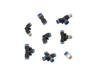 A-3003-6 | 8 mm x 8 mm O.D. quick coupling x 1/4 male BSPT 3-way tee. | Dwyer