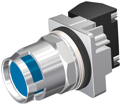 Siemens Electrical 52PM8G5J PB | CHROME | MOM | CAP BLUE | GAURD | 2POS | 1NC  | Blackhawk Supply