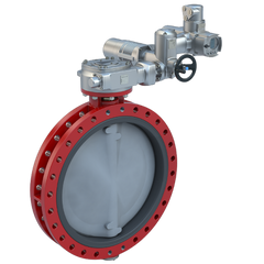 Bray NYF2-C301/AU-4068 Butterfly Valve | 2 Way | 30 Inch | Nylon Coated Disc | 75 PSI | 120 VAC Non-Spring Return Actuator | On-Off Control  | Blackhawk Supply