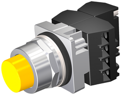 Siemens Electrical 52PM8B4C PUSHBUTTON | MOM | YLW | EXTENDED | 2POS | 3NO-3NC  | Blackhawk Supply