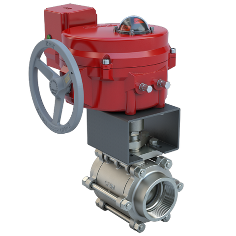 Bray BV3-SS3-150/70-24-0201SVH-BBU 3" | 3 piece design threaded ball valve | SS | CV 46.32 | Normally Open | 24 VAC/30VDC | Modulating | 2000 lb-in | NEMA 4 | Heater | & Battery Backup unit  | Blackhawk Supply