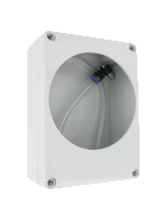 A-320-A1 | Weatherproof enclosure | ABS | compatible with 2000 Magnehelic® gage | includes 2 sections of precut silicone tubing | banjo fittings | and threaded pressure connections pre-installed. | Dwyer