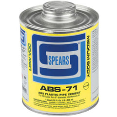 Spears ABS71Y-010 1/2 PINT ABS-71 MED BODY YELLOW ABS  | Blackhawk Supply