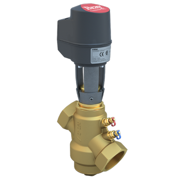 Bray SS-150-N-S-2.4/PAM24-100 1.5" NPT | 2.38 GPM Pressure Independent Control Valve | S Cartridge | Normally Open | Linear Actuator | 24 VAC Floating;Modulating;On/Off | Fail Last  | Blackhawk Supply