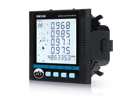 ACI KW320-P1-D-W-XX 3 Circuit, ANSI 0.1 Class Accuracy, Serial/Ethernet Communications, Multiple Communication Protocols Included, Data Logging, LCD Display, No I/O Options  | Blackhawk Supply