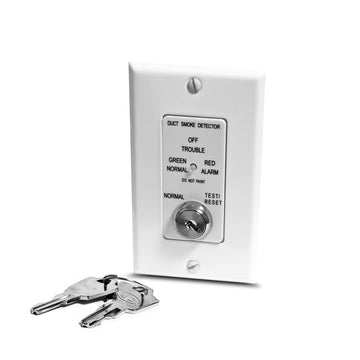 ACI MSR-50RK/W Remote with Key, Test/Reset, White Single Gang Plate  | Blackhawk Supply