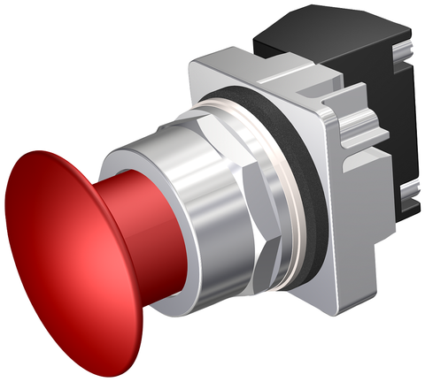 Siemens Electrical US2:52PM9A2A PUSHBUTTON | MOM | RED | 1.73" MTL | 2POS | 1BJK  | Blackhawk Supply