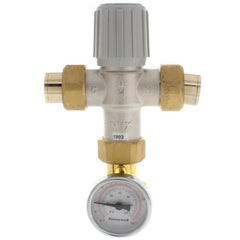 Resideo AM101-USTG-1LF 3/4" LowLead TMV 70-145F,Union+TmpGauge  | Blackhawk Supply