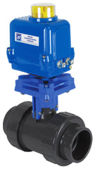 Spears 24201A126-060-A 6 PVC TRUE UNION 2000 INDUSTRIAL BALL VALVE FLANGED FKM 115V NEMA4 DECLUTCHABLE MANUAL OVERRIDE 80%  | Blackhawk Supply