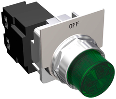 Siemens Electrical 49SPL0AGF PILOT LITE | "FK" GREEN "OFF" W/AUX 120V  | Blackhawk Supply