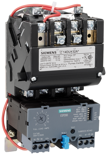 Siemens Electrical 14DUC32AA Starter | FVNR SZ1 | 3-12Amps | Open | 120/240V  | Blackhawk Supply