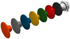 Siemens Electrical 52PM9V7 PB | CHROME | MOM | MH 2 1/2" ALL COLORS | 2POS  | Blackhawk Supply