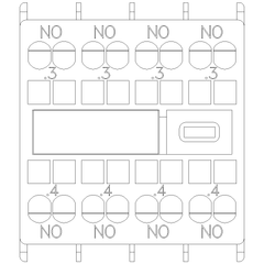 Siemens Electrical 3RH29112FA40 AUX. SWITCH 4NO FOR S00 & S0 SPRNG  | Blackhawk Supply