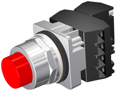 Siemens Electrical 52PM8B2C PUSHBUTTON | MOM | RED | EXTENDED | 2POS | 3NO-3NC  | Blackhawk Supply