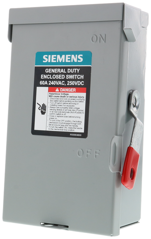 Siemens Electrical GNF222A GDSS NF 2P2W 240V 60A NEMA 1 SERIES A  | Blackhawk Supply