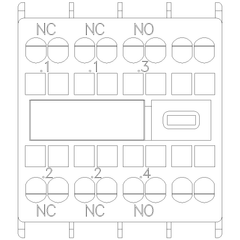 Siemens Electrical 3RH29112HA12 AUX. SWITCH 1NO+2NC FOR S00 & S0 SPRNG  | Blackhawk Supply