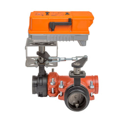 Belimo F7150VIC+PRXUP-3-T Butterfly Valve (BFV) | 6" | 3-way | ANSI Class Grooved AWWA | Cv 1800  | Configurable Valve Actuator | Non fail-safe | AC 24-240 V / DC 24-125 V | On/Off | Floating point | 2 x SPDT | terminals  | Blackhawk Supply